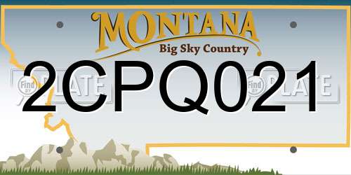 2CPQ021 Montana License Plate