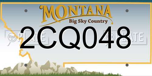 2CQ048 Montana License Plate