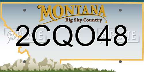 2CQO48 Montana License Plate
