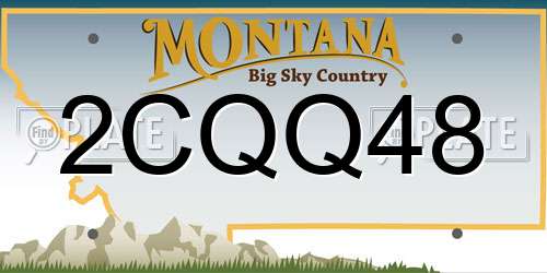 2CQQ48 Montana License Plate