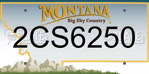 2CS6250 Montana License Plate