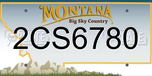 2CS6780 Montana License Plate