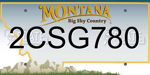 2CSG780 Montana License Plate