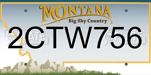 2CTW756 Montana License Plate