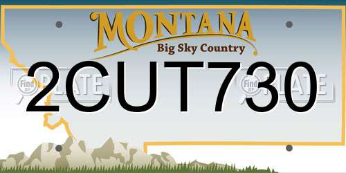 2CUT730 Montana License Plate