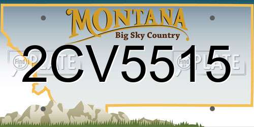 2CV5515 Montana License Plate