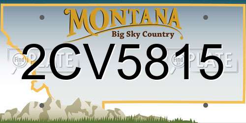 2CV5815 Montana License Plate