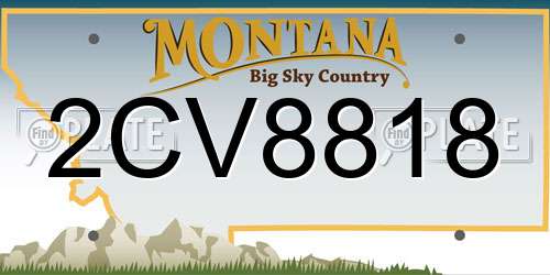 2CV8818 Montana License Plate