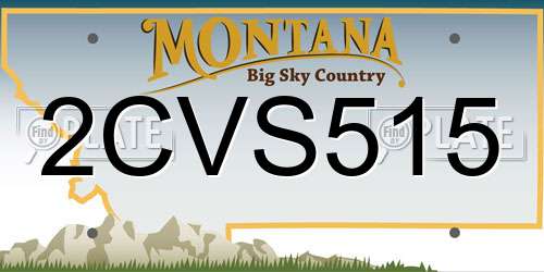 2CVS515 Montana License Plate