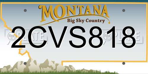 2CVS818 Montana License Plate
