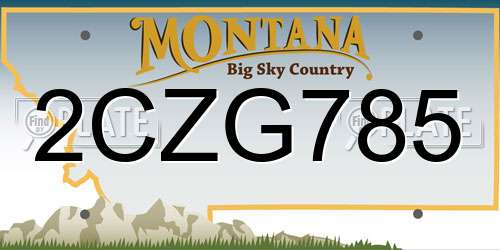 2CZG785 Montana License Plate