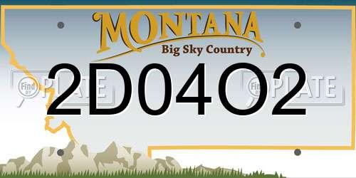 2D04O2 Montana License Plate