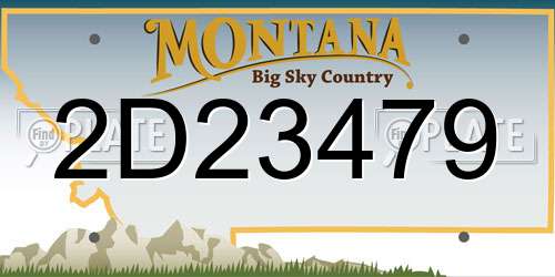 2D23479 Montana License Plate