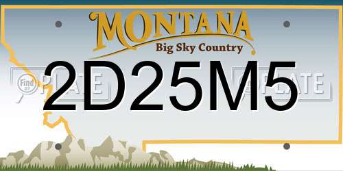 2D25M5 Montana License Plate