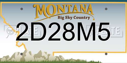 2D28M5 Montana License Plate