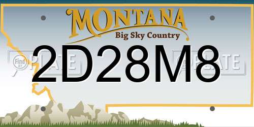 2D28M8 Montana License Plate