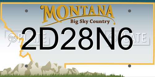 2D28N6 Montana License Plate