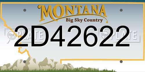2D42622 Montana License Plate