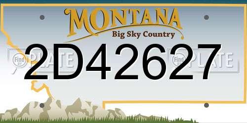 2D42627 Montana License Plate