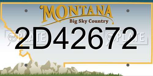 2D42672 Montana License Plate