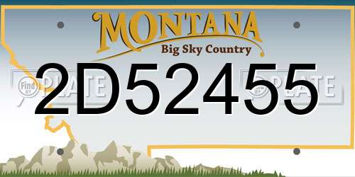 2D52455 Montana License Plate