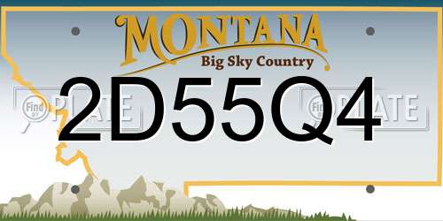 2D55Q4 Montana License Plate