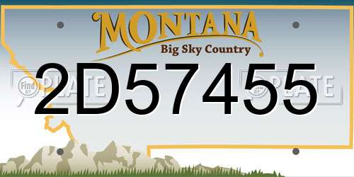 2D57455 Montana License Plate