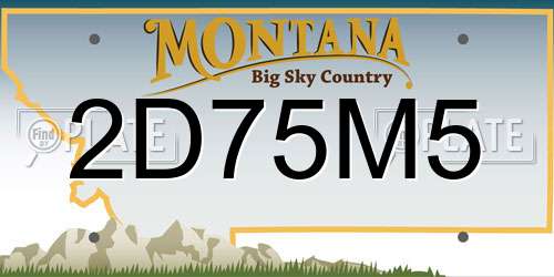 2D75M5 Montana License Plate