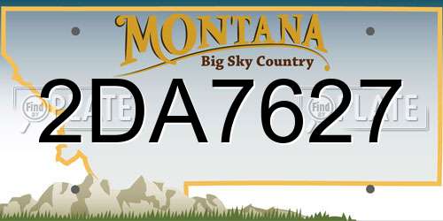 2DA7627 Montana License Plate