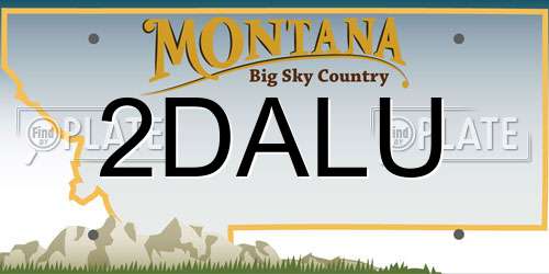 2DALU Montana License Plate