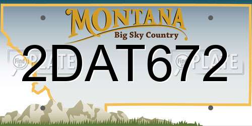 2DAT672 Montana License Plate