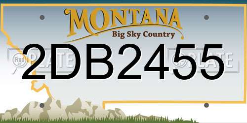 2DB2455 Montana License Plate