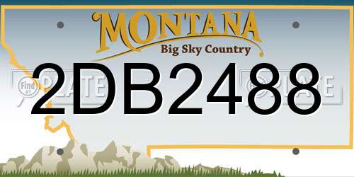2DB2488 Montana License Plate