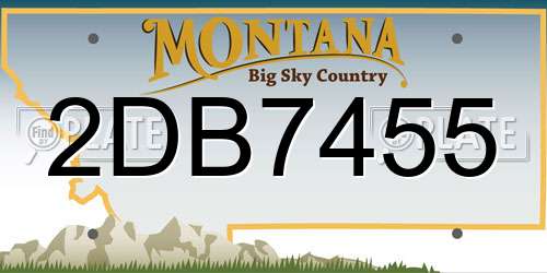 2DB7455 Montana License Plate