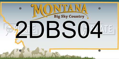 2DBS04 Montana License Plate