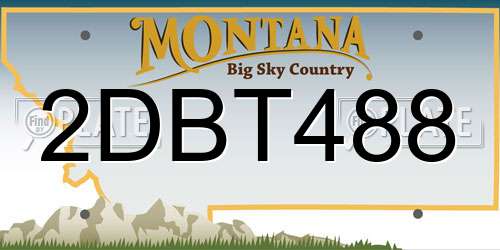 2DBT488 Montana License Plate