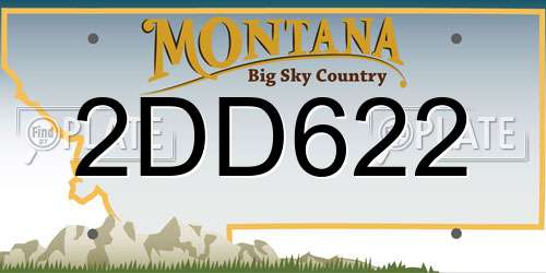 2DD622 Montana License Plate