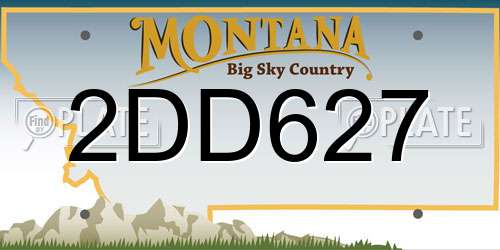 2DD627 Montana License Plate