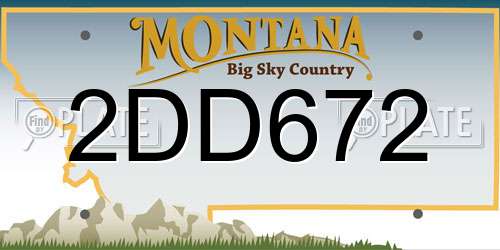 2DD672 Montana License Plate