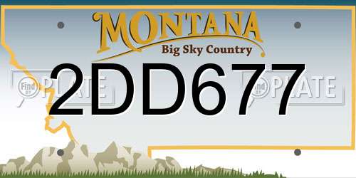 2DD677 Montana License Plate