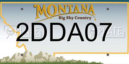 2DDA07 Montana License Plate