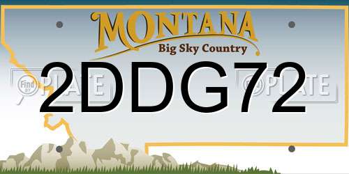 2DDG72 Montana License Plate