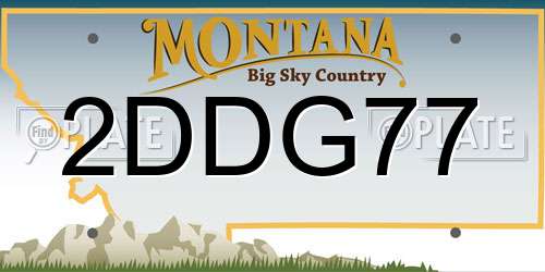 2DDG77 Montana License Plate