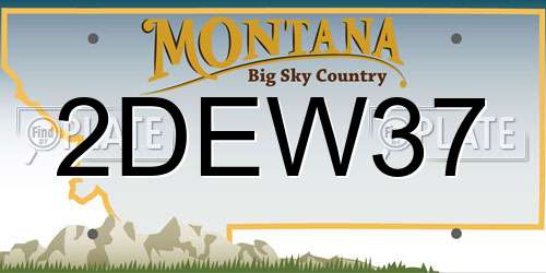 2DEW37 Montana License Plate