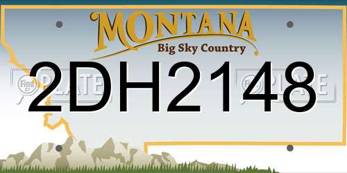 2DH2148 Montana License Plate
