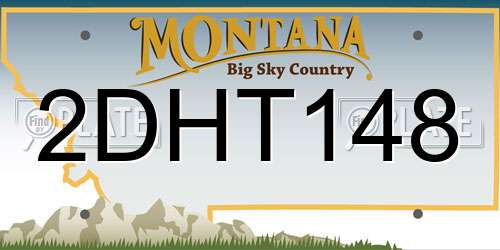 2DHT148 Montana License Plate