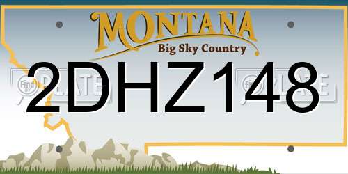 2DHZ148 Montana License Plate