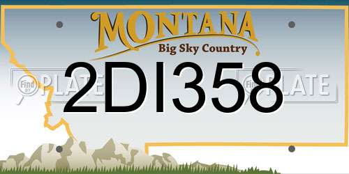 2DI358 Montana License Plate