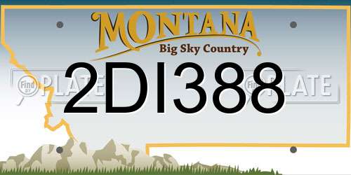 2DI388 Montana License Plate