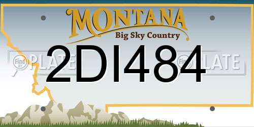 2DI484 Montana License Plate